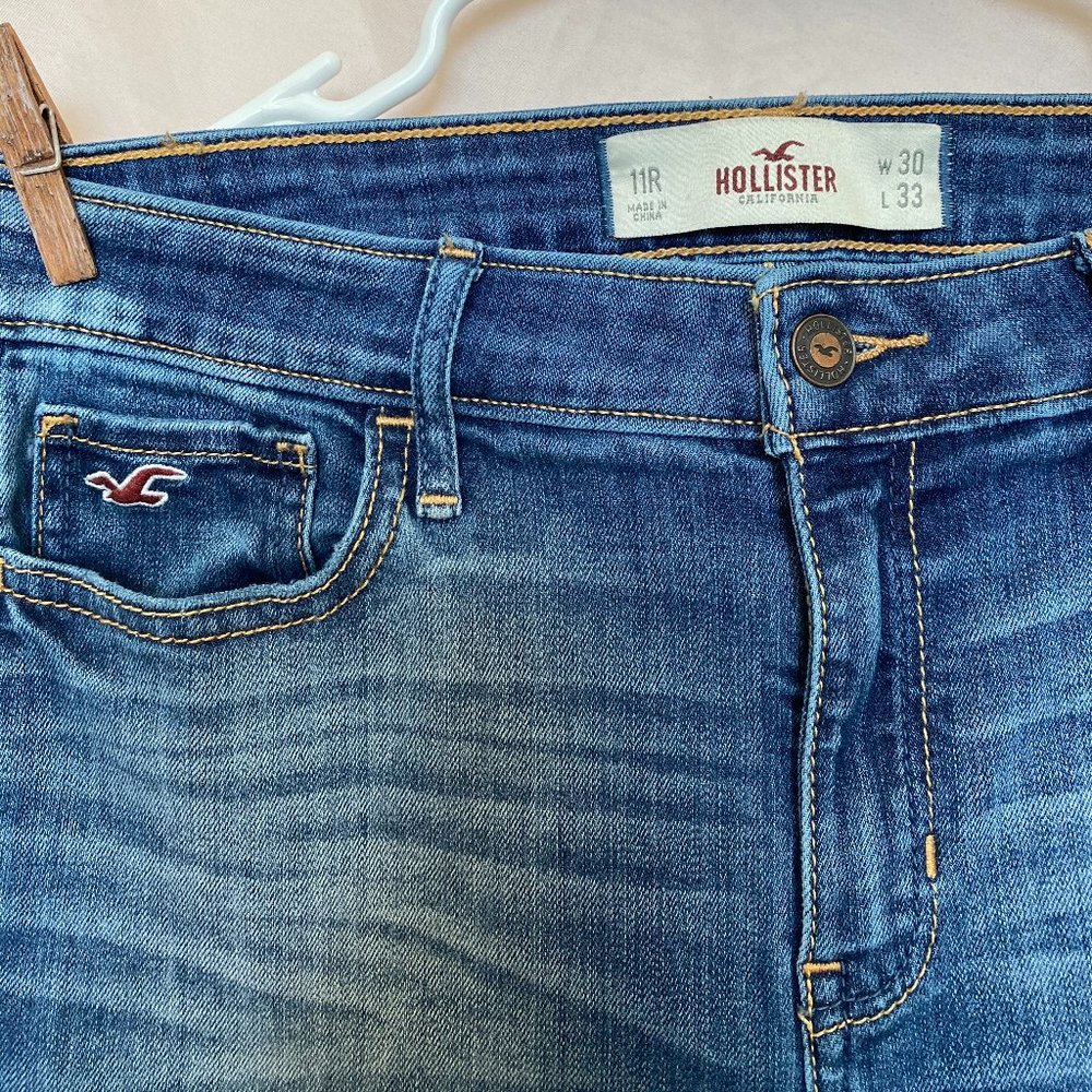 Exclusive Mid/Low Rise Flared Denim, Open Hem